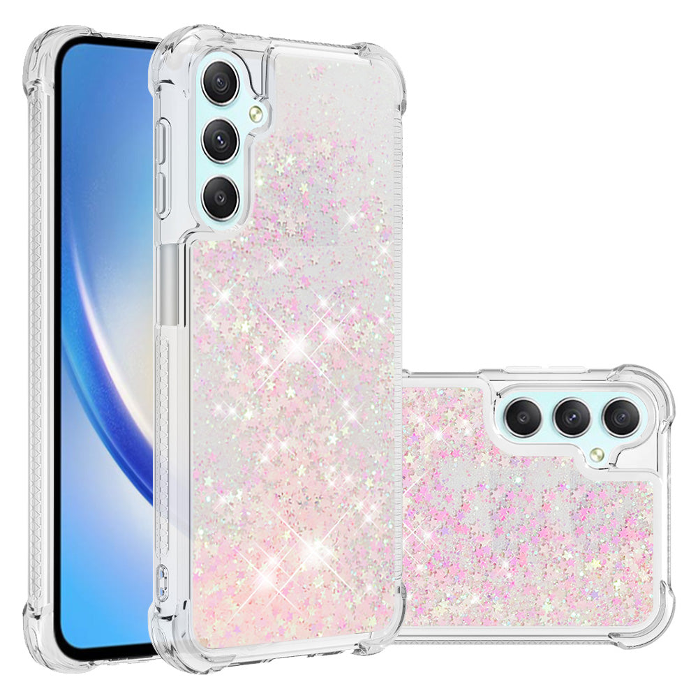 YB Quicksand Series-1 for Samsung Galaxy A24 4G Liquid Glitter Phone Case Soft TPU Protective Cover YB Quicksand Series-1 for Samsung Galaxy A24 4G Liquid Glitter Phone Case Soft TPU Protective Cover